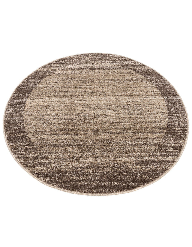 Light Brown 4' 1 x 4' 1 Del Mar Round Area Rug 100% Polypropylene Easy Clean Stain Resistant Vivid Modern Carpet Mat for Home Decor Interior Designing for Sale at Rug Engine