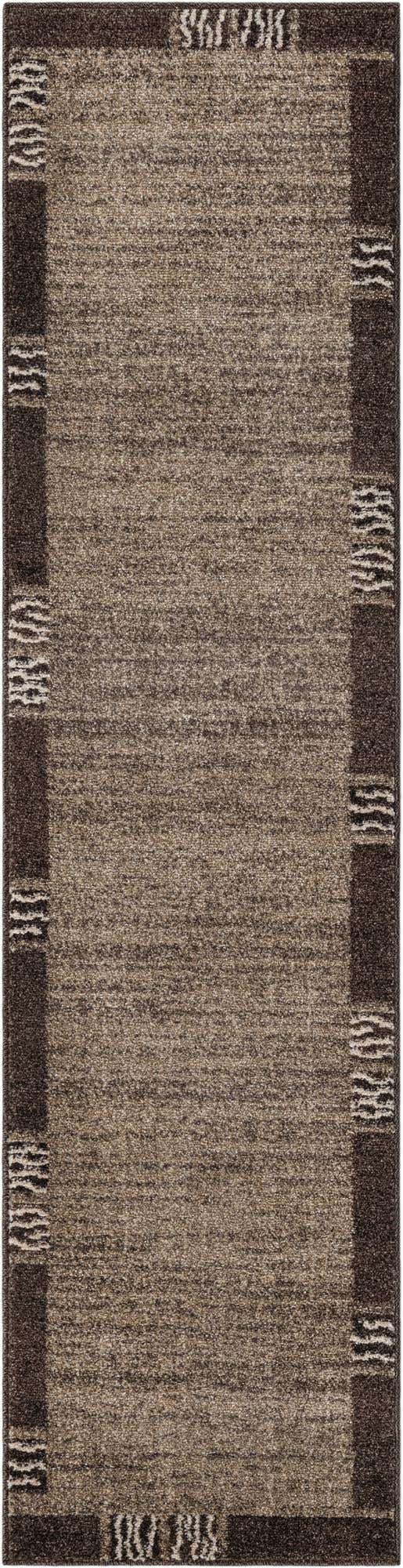 Dark Beige 2' x 8' Del Mar Runner Area Rug 100% Polypropylene Easy Clean Stain Resistant Vivid Modern Carpet Mat for Home Decor Interior Designing for Sale at Rug Engine