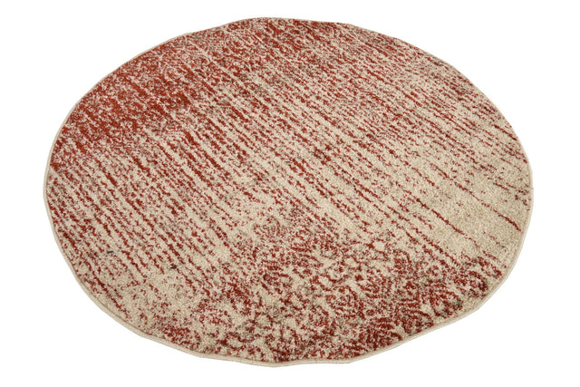 Red 4' 1 x 4' 1 Del Mar Round Area Rug 100% Polypropylene Easy Clean Stain Resistant Vivid Modern Carpet Mat for Home Decor Interior Designing for Sale at Rug Engine