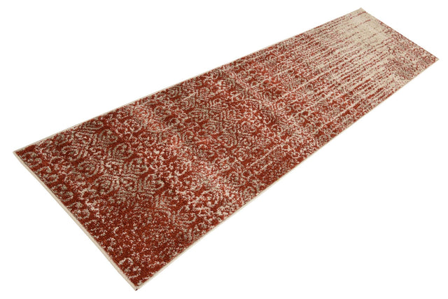 Red 2' x 8' Del Mar Runner Area Rug 100% Polypropylene Easy Clean Stain Resistant Vivid Modern Carpet Mat for Home Decor Interior Designing for Sale at Rug Engine