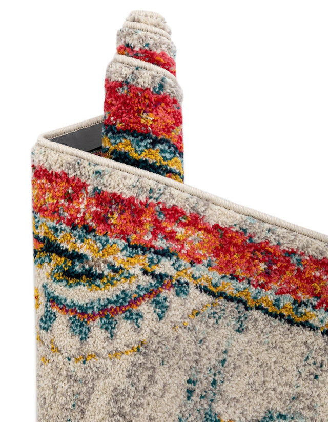 Ivory 5' 3 x 8' Penrose Oval Area Rug