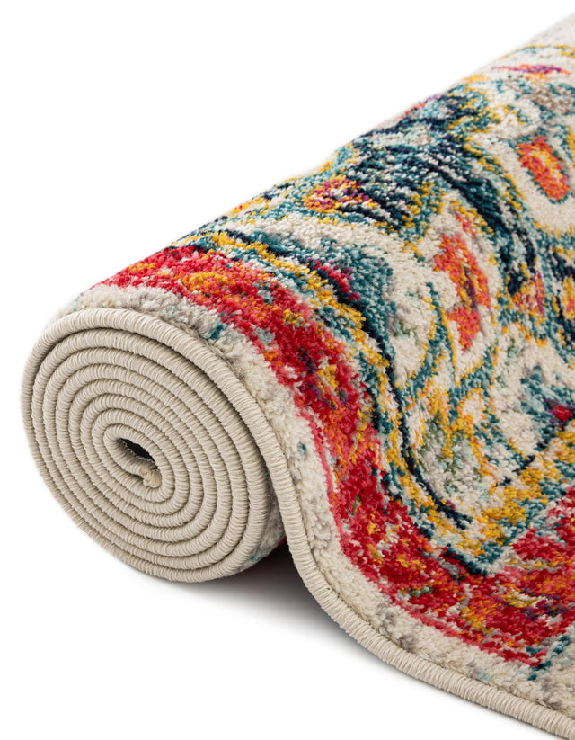 Ivory 5' 3 x 8' Penrose Oval Area Rug