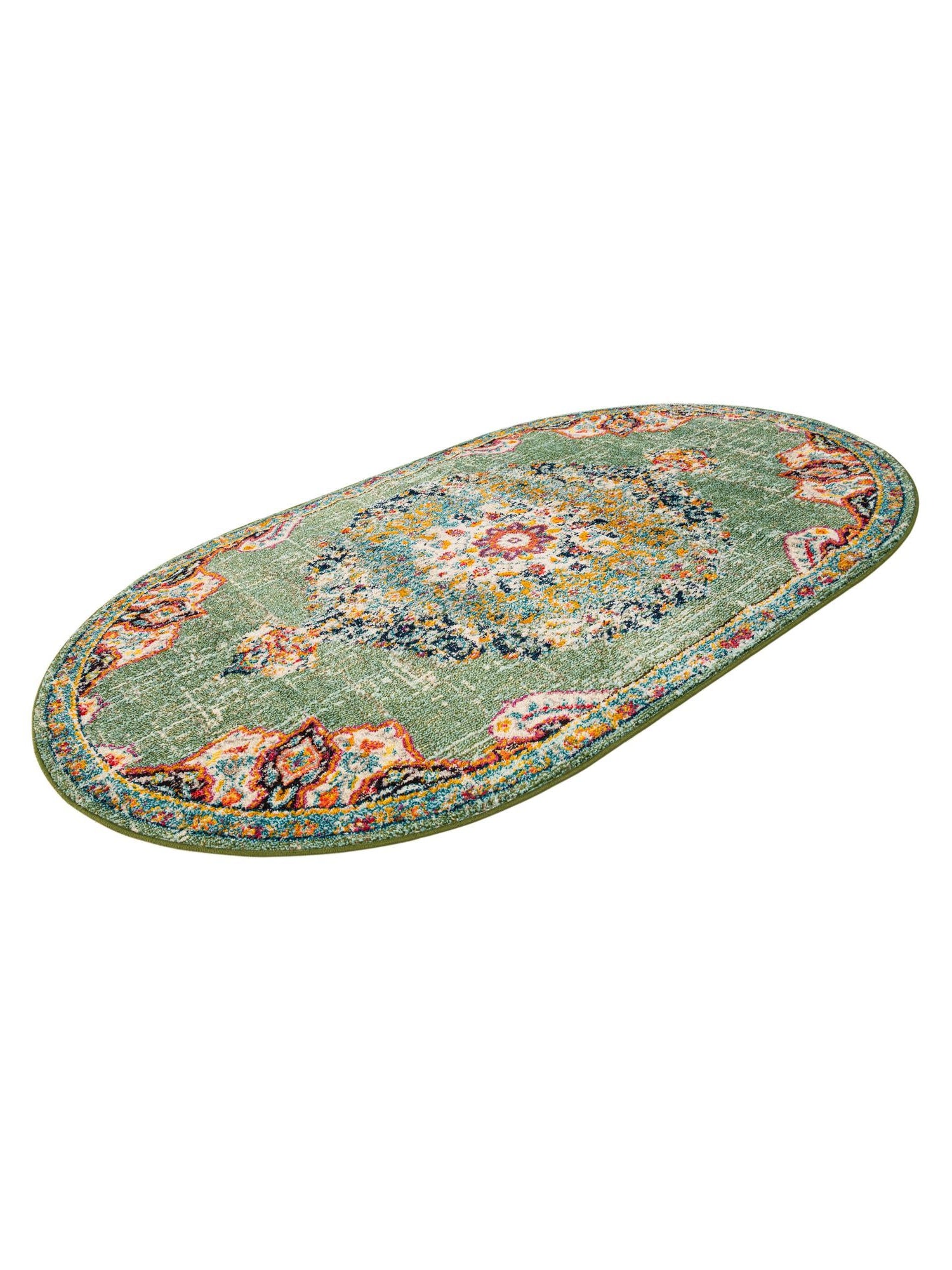 Green 5' 3 x 8' Penrose Oval Area Rug