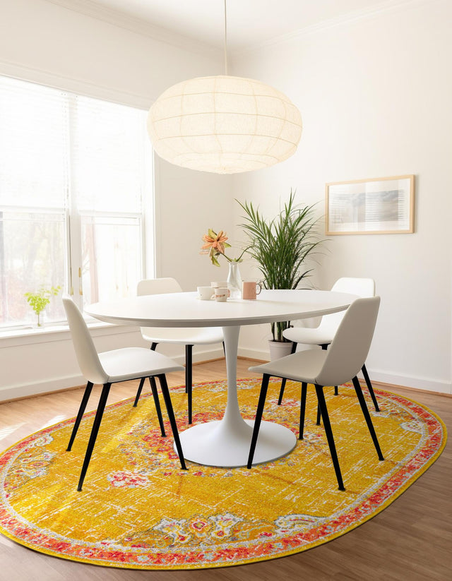 Gold 3' 1 x 5' 3 Penrose Oval Area Rug