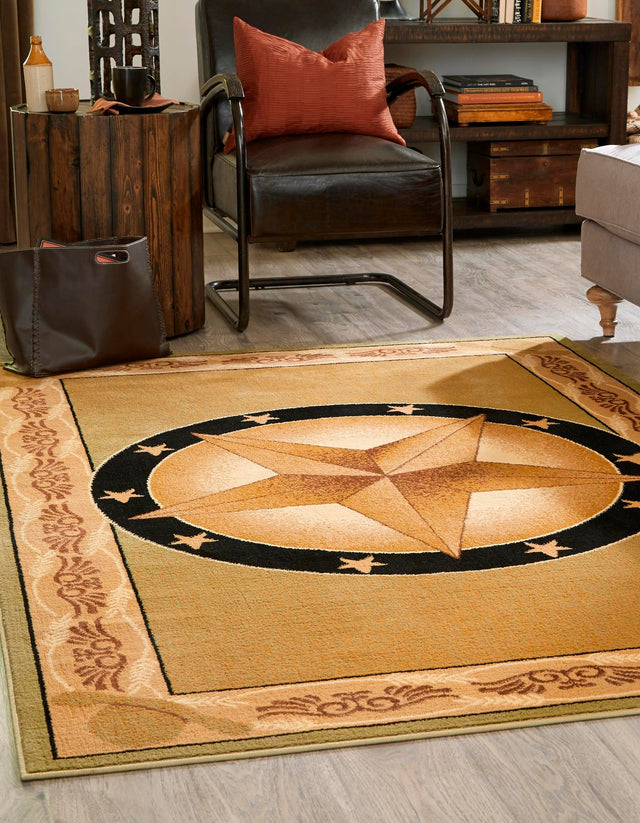 Green 2' x 3' 1 Pioneer Rectangle Area Rug Classic Southwestern Motif Durable Stain Resistant Easy Clean Carpet for Traditional Interior Decor for Sale at Rug Engine
