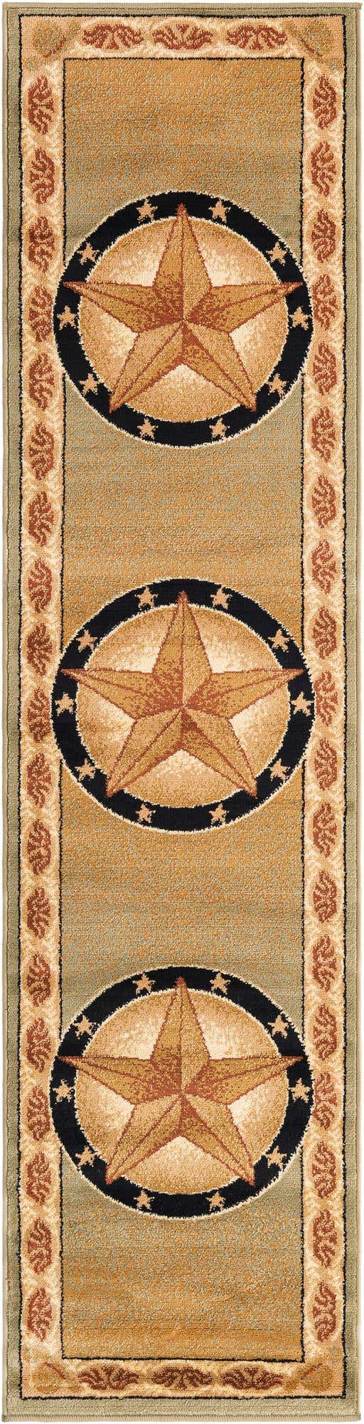 Green 2' x 8' Pioneer Runner Area Rug Classic Southwestern Motif Durable Stain Resistant Easy Clean Carpet for Traditional Interior Decor for Sale at Rug Engine