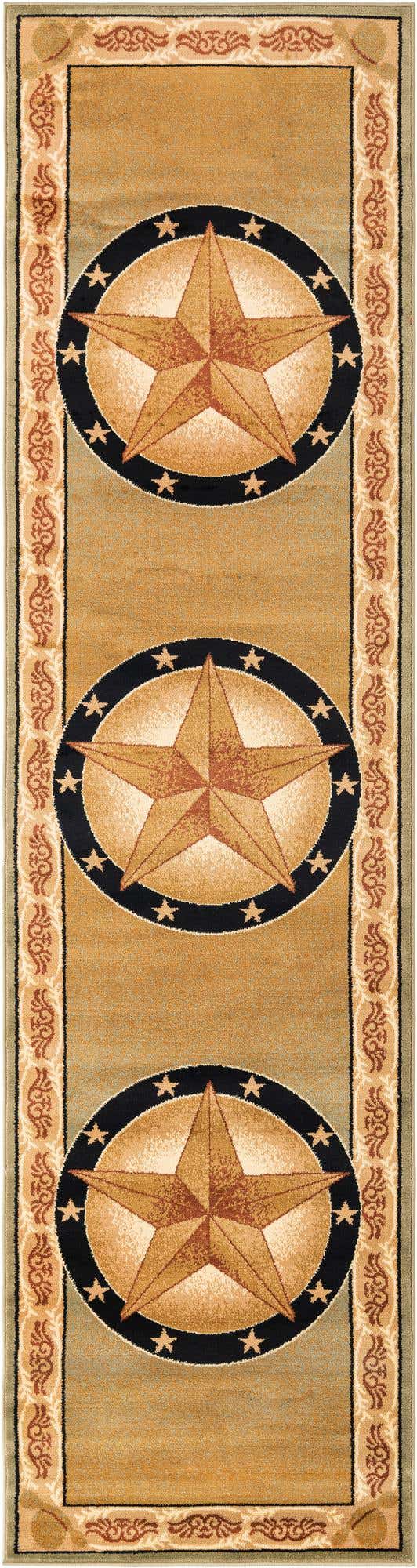 Green 2' 7 x 12' Pioneer Runner Area Rug Classic Southwestern Motif Durable Stain Resistant Easy Clean Carpet for Traditional Interior Decor for Sale at Rug Engine