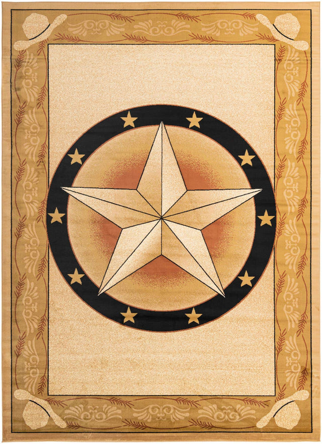 Ivory Brown 10' x 14' 1 Pioneer Rectangle Area Rug