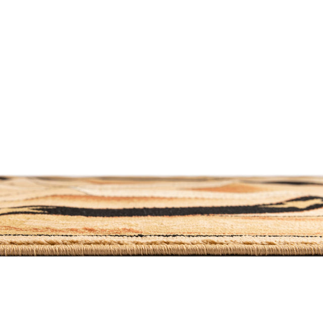 Ivory Brown 5' 3 x 8' Pioneer Rectangle Area Rug