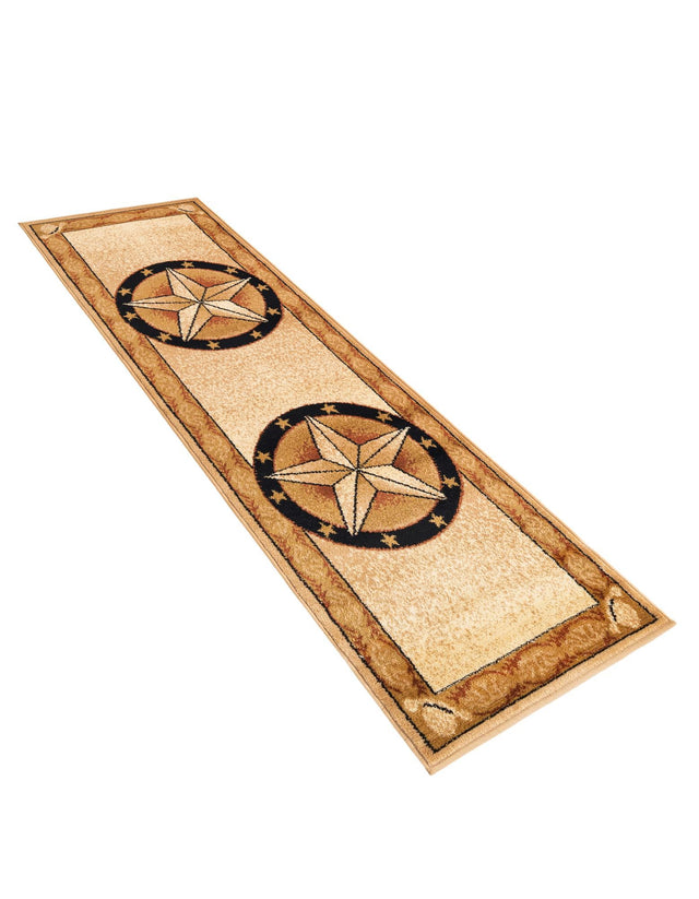 Ivory Brown 2' x 6' 1 Pioneer Runner Area Rug