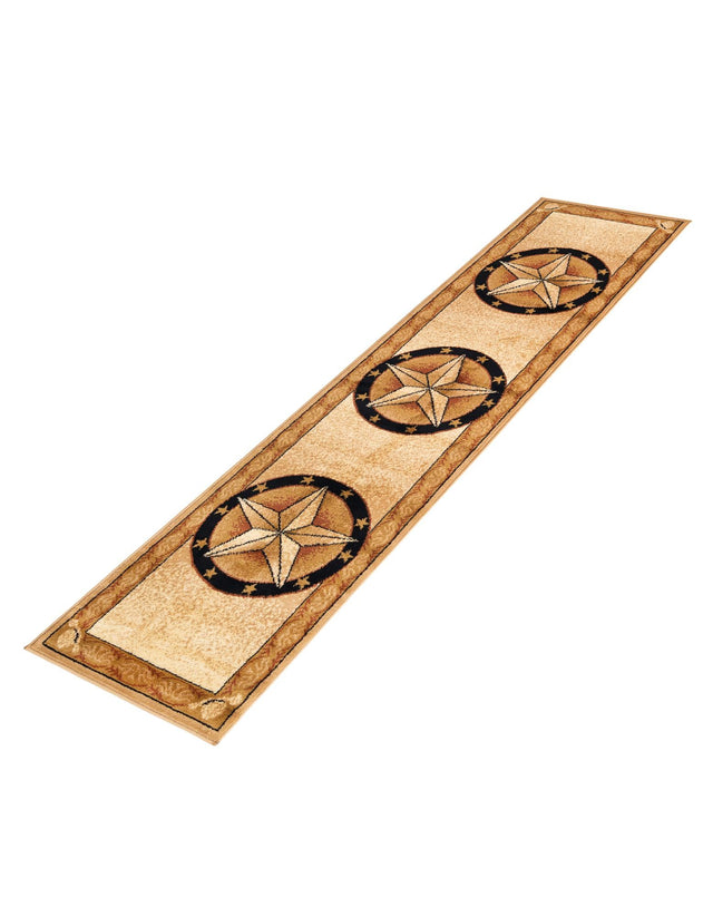 Ivory Brown 2' x 8' Pioneer Runner Area Rug