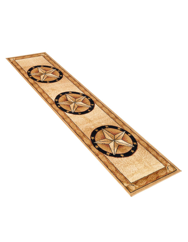 Ivory Brown 2' x 8' Pioneer Runner Area Rug