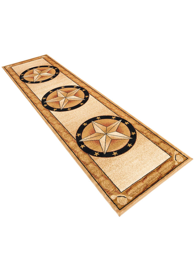 Ivory Brown 2' 11 x 12' Pioneer Runner Area Rug