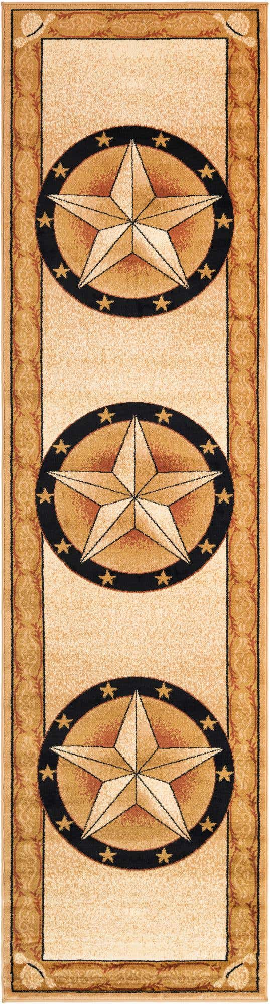 Ivory Brown 2' 11 x 12' Pioneer Runner Area Rug