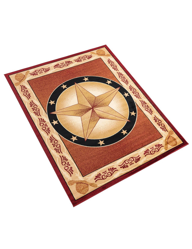 Red 7' 10 x 10' Pioneer Rectangle Area Rug