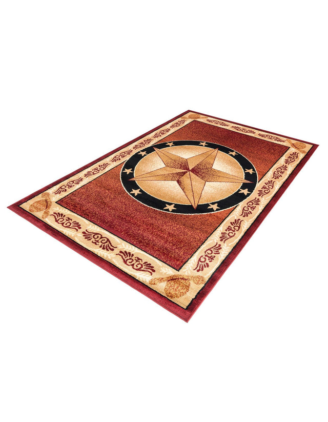 Red 4' 1 x 6' 1 Pioneer Rectangle Area Rug