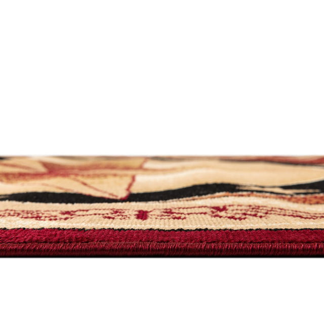 Red 5' 3 x 5' 3 Pioneer Square Area Rug