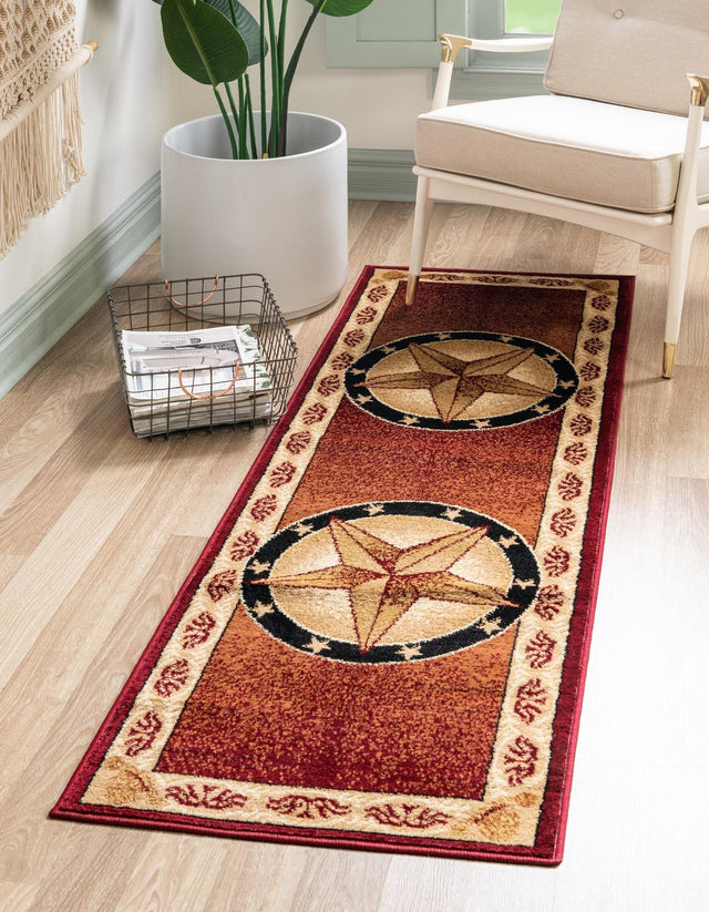 Red 2' 11 x 12' Pioneer Runner Area Rug