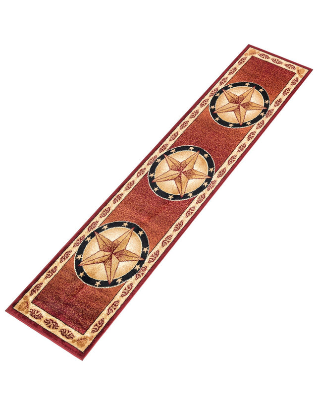 Red 2' x 8' Pioneer Runner Area Rug