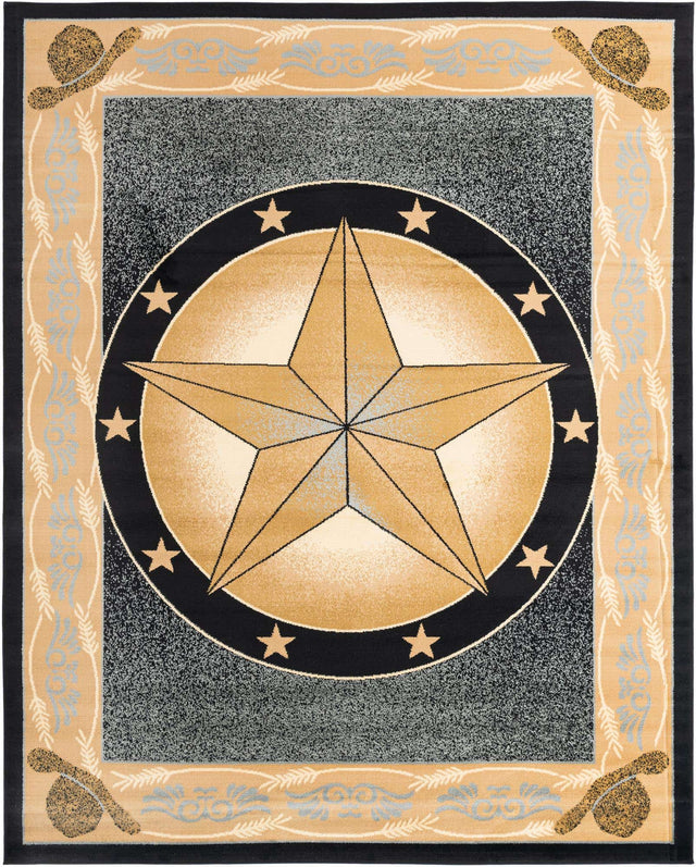 Blue 7' 10 x 10' Pioneer Rectangle Area Rug Classic Southwestern Motif Durable Stain Resistant Easy Clean Carpet for Traditional Interior Decor for Sale at Rug Engine