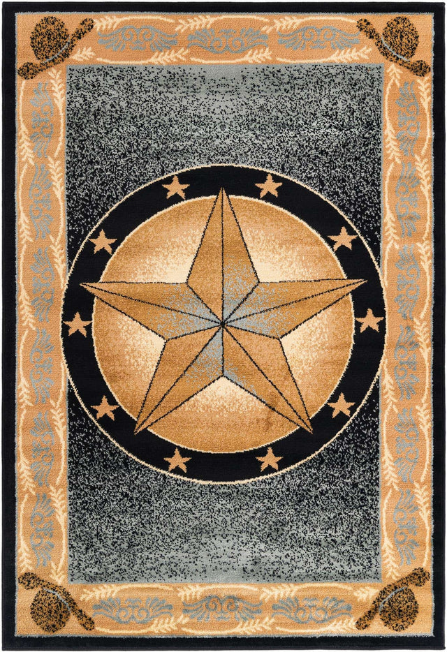 Blue 4' 1 x 6' 1 Pioneer Rectangle Area Rug Classic Southwestern Motif Durable Stain Resistant Easy Clean Carpet for Traditional Interior Decor for Sale at Rug Engine