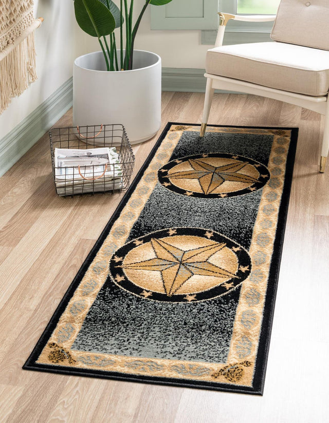 Blue 2' x 8' Pioneer Runner Area Rug Classic Southwestern Motif Durable Stain Resistant Easy Clean Carpet for Traditional Interior Decor for Sale at Rug Engine
