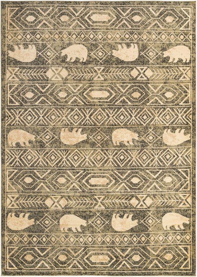 Green 10' x 14' 1 Pioneer Rectangle Area Rug Classic Southwestern Motif Durable Stain Resistant Easy Clean Carpet for Traditional Interior Decor for Sale at Rug Engine