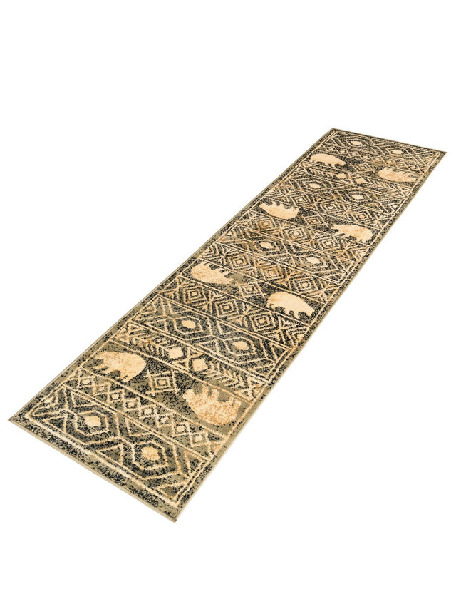 Green 2' x 8' Pioneer Runner Area Rug Classic Southwestern Motif Durable Stain Resistant Easy Clean Carpet for Traditional Interior Decor for Sale at Rug Engine