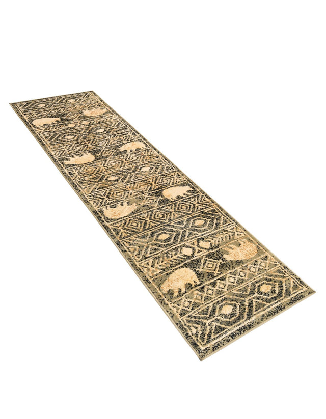 Green 2' x 8' Pioneer Runner Area Rug Classic Southwestern Motif Durable Stain Resistant Easy Clean Carpet for Traditional Interior Decor for Sale at Rug Engine