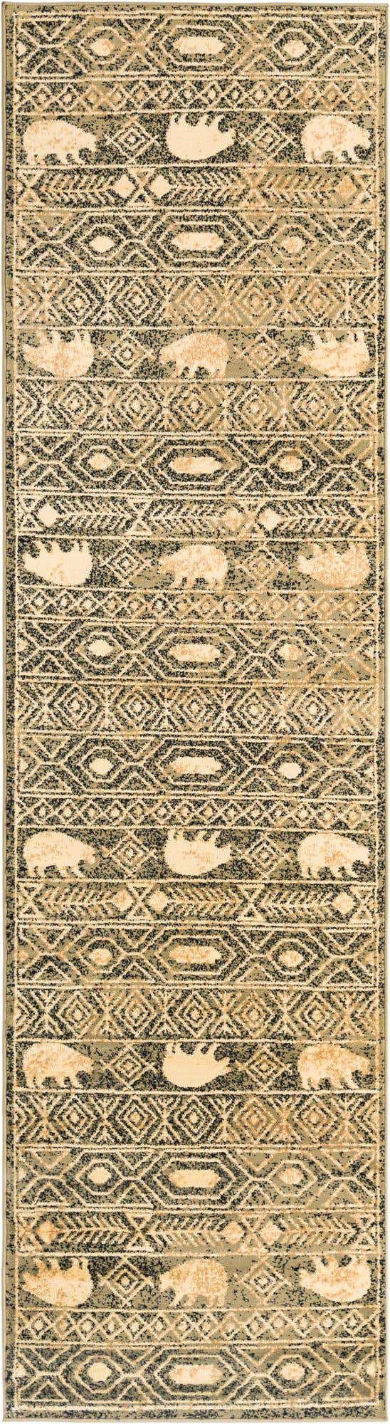 Green 2' 11 x 12' Pioneer Runner Area Rug Classic Southwestern Motif Durable Stain Resistant Easy Clean Carpet for Traditional Interior Decor for Sale at Rug Engine