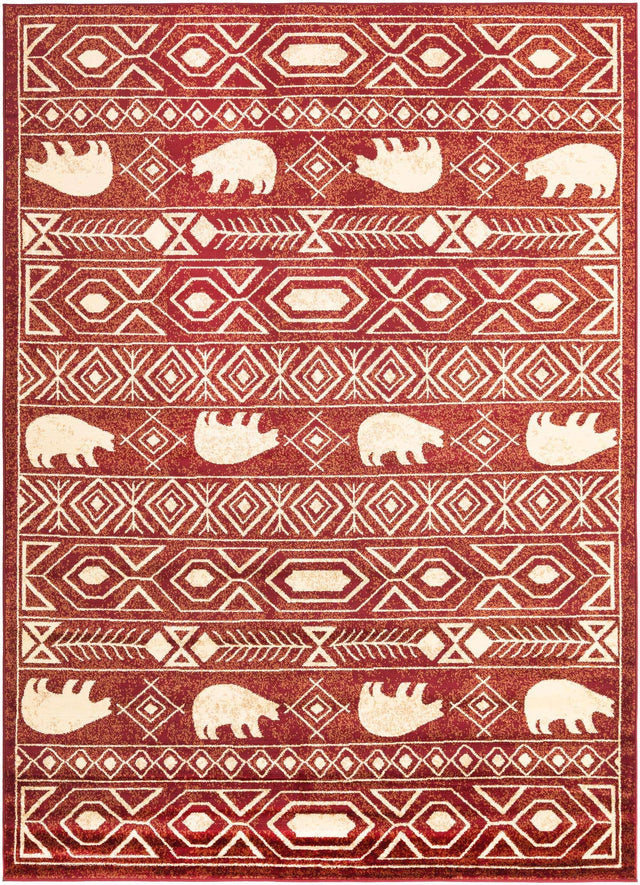 Red 7' 1 x 10' Pioneer Rectangle Area Rug