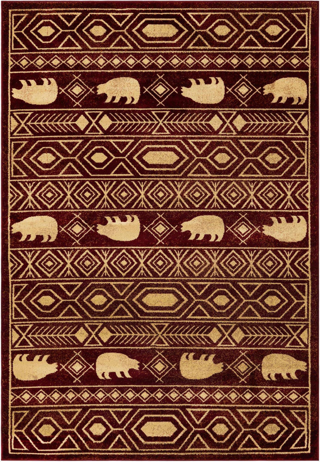 Red 6' 1 x 9' Pioneer Rectangle Area Rug