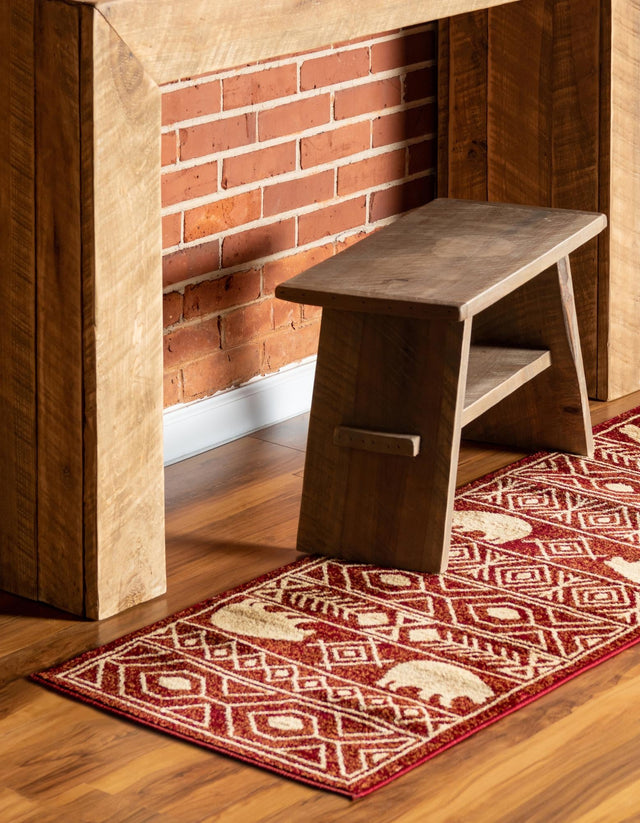 Red 2' 7 x 12' Pioneer Runner Area Rug