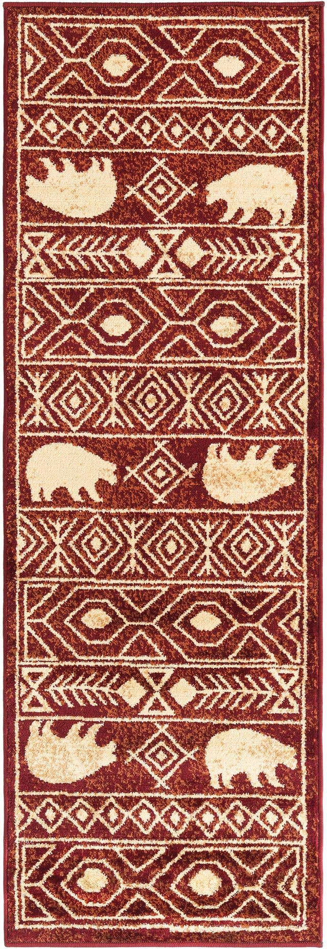 Red 2' x 6' 1 Pioneer Runner Area Rug