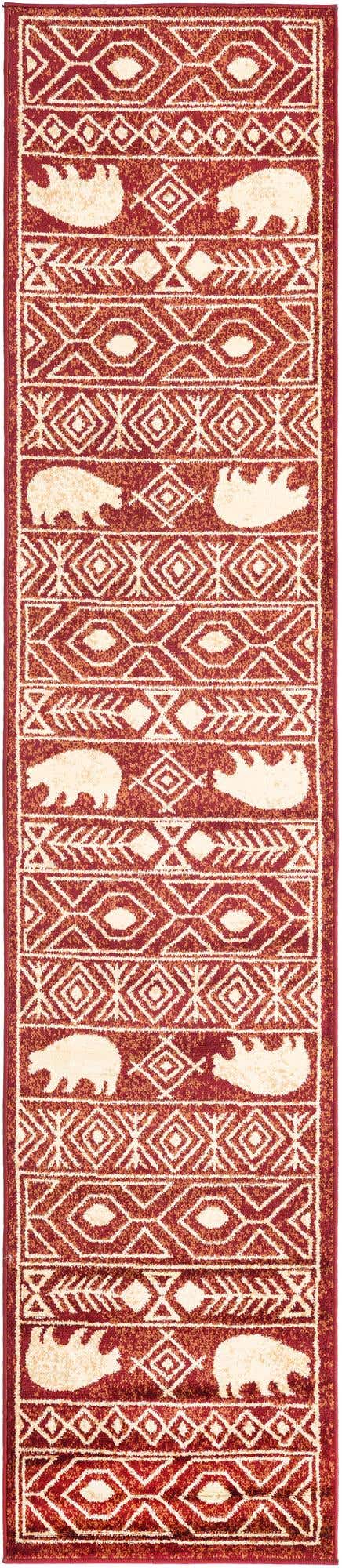 Red 2' x 10' Pioneer Runner Area Rug
