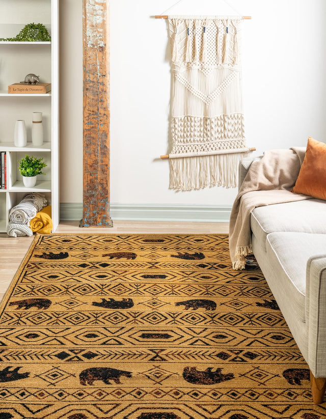 Cedar 4' 1 x 6' 1 Pioneer Rectangle Area Rug Classic Southwestern Motif Durable Stain Resistant Easy Clean Carpet for Traditional Interior Decor for Sale at Rug Engine
