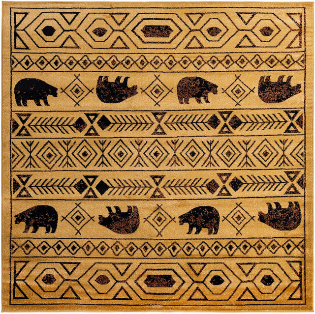 Cedar 7' 10 x 7' 10 Pioneer Square Area Rug Classic Southwestern Motif Durable Stain Resistant Easy Clean Carpet for Traditional Interior Decor for Sale at Rug Engine