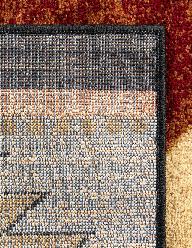 Red 7' 10 x 7' 10 Pioneer Square Area Rug Classic Southwestern Motif Durable Stain Resistant Easy Clean Carpet for Traditional Interior Decor for Sale at Rug Engine