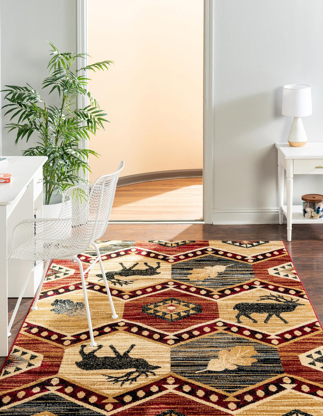 Multicolor 9' x 12' Pioneer Rectangle Area Rug