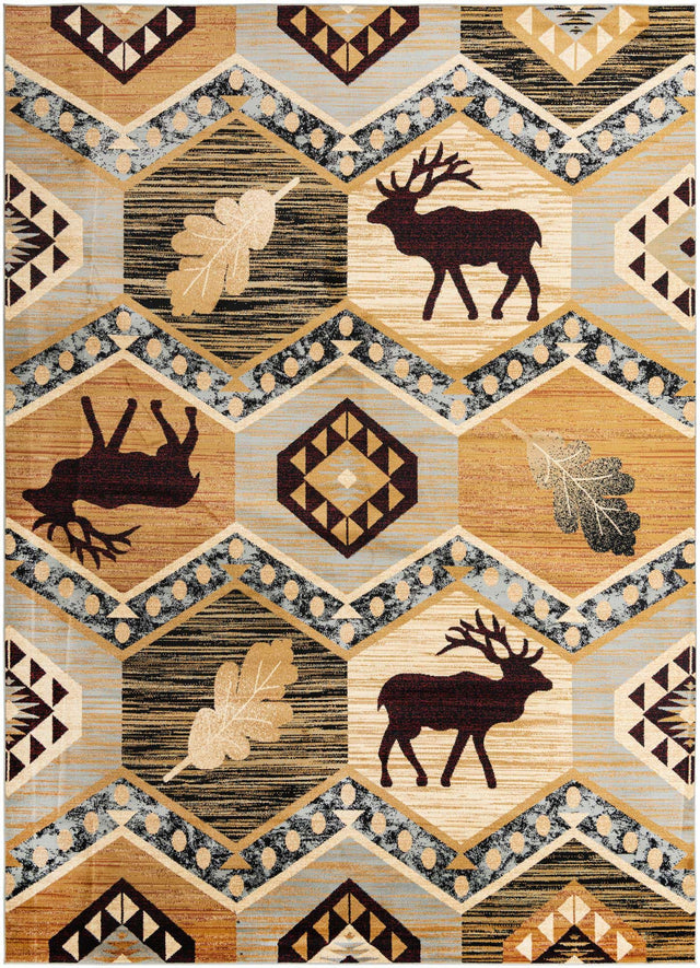 Blue 10' x 14' 1 Pioneer Rectangle Area Rug Classic Southwestern Motif Durable Stain Resistant Easy Clean Carpet for Traditional Interior Decor for Sale at Rug Engine