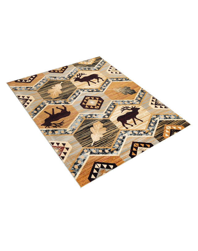 Blue 7' 1 x 10' Pioneer Rectangle Area Rug Classic Southwestern Motif Durable Stain Resistant Easy Clean Carpet for Traditional Interior Decor for Sale at Rug Engine