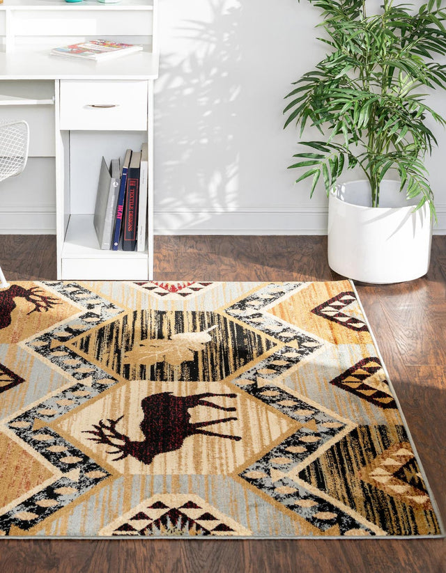 Blue 10' x 14' 1 Pioneer Rectangle Area Rug Classic Southwestern Motif Durable Stain Resistant Easy Clean Carpet for Traditional Interior Decor for Sale at Rug Engine