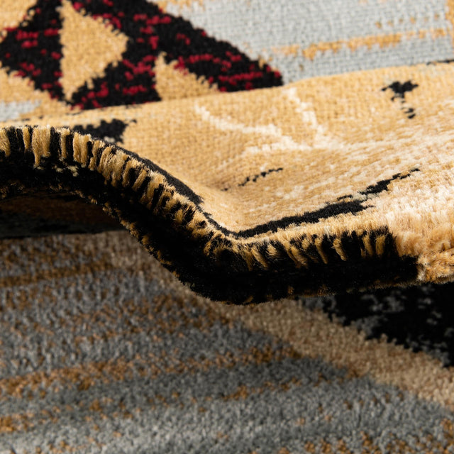 Blue 5' 3 x 5' 3 Pioneer Round Area Rug Classic Southwestern Motif Durable Stain Resistant Easy Clean Carpet for Traditional Interior Decor for Sale at Rug Engine