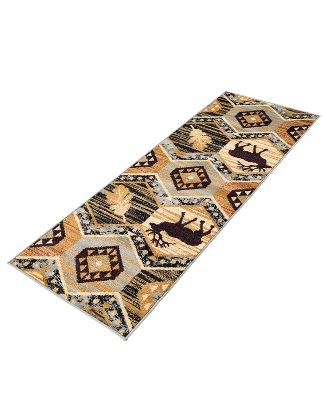 Blue 2' x 6' 1 Pioneer Runner Area Rug Classic Southwestern Motif Durable Stain Resistant Easy Clean Carpet for Traditional Interior Decor for Sale at Rug Engine