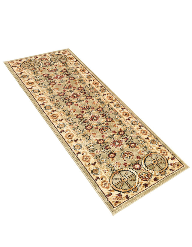 Green 2' x 6' 1 Pioneer Runner Area Rug Classic Southwestern Motif Durable Stain Resistant Easy Clean Carpet for Traditional Interior Decor for Sale at Rug Engine