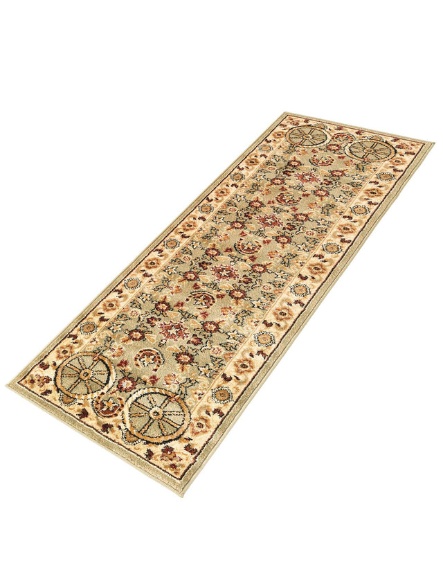 Green 2' x 6' 1 Pioneer Runner Area Rug Classic Southwestern Motif Durable Stain Resistant Easy Clean Carpet for Traditional Interior Decor for Sale at Rug Engine