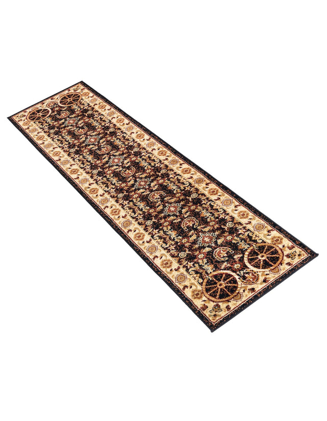 Black 2' x 8' Pioneer Runner Area Rug Classic Southwestern Motif Durable Stain Resistant Easy Clean Carpet for Traditional Interior Decor for Sale at Rug Engine