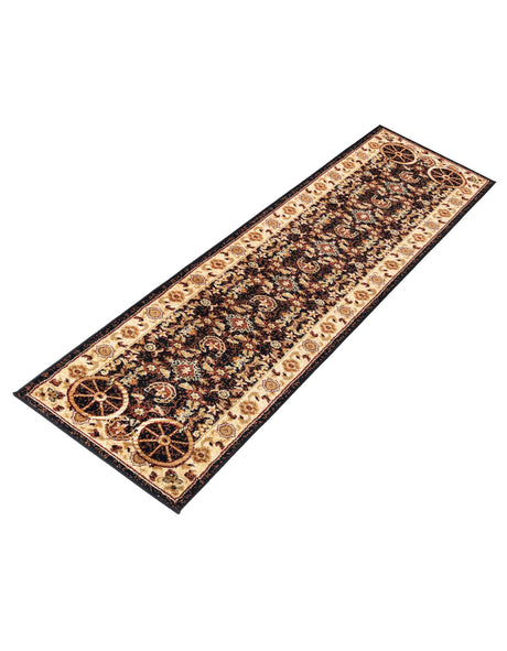 Black 2' x 8' Pioneer Runner Area Rug