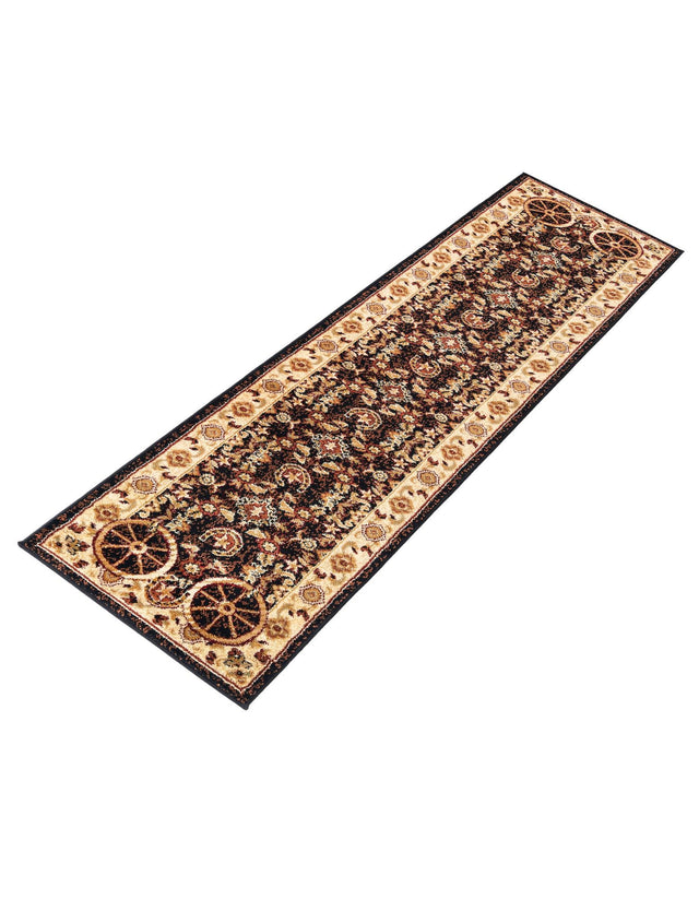 Black 2' x 8' Pioneer Runner Area Rug Classic Southwestern Motif Durable Stain Resistant Easy Clean Carpet for Traditional Interior Decor for Sale at Rug Engine
