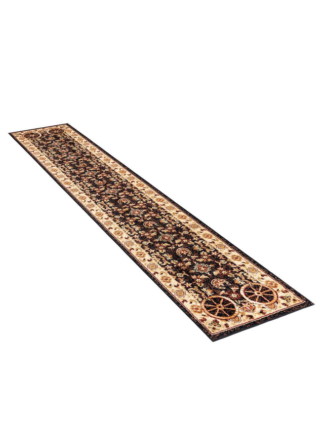 Black 2' x 10' Pioneer Runner Area Rug Classic Southwestern Motif Durable Stain Resistant Easy Clean Carpet for Traditional Interior Decor for Sale at Rug Engine